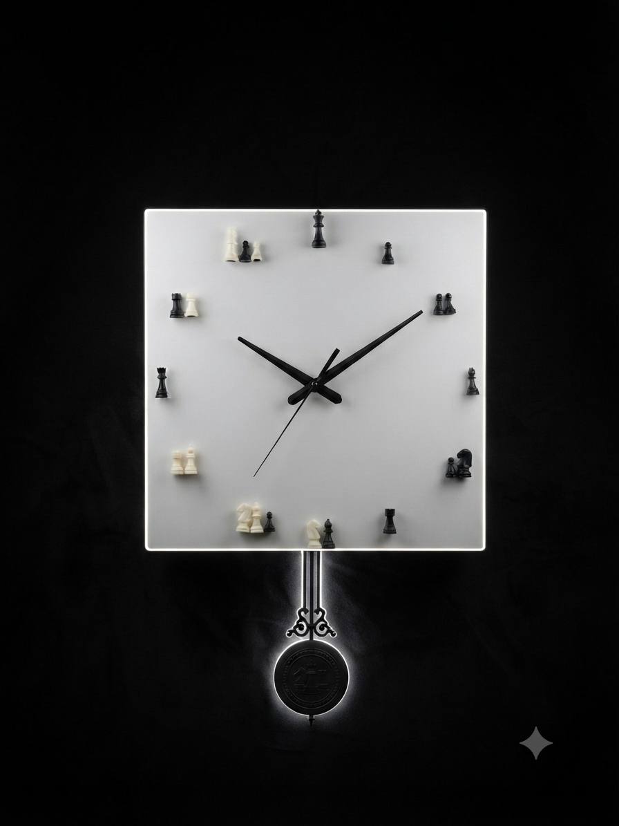 CHESS TIME™ Luxury Chess Wall Clock