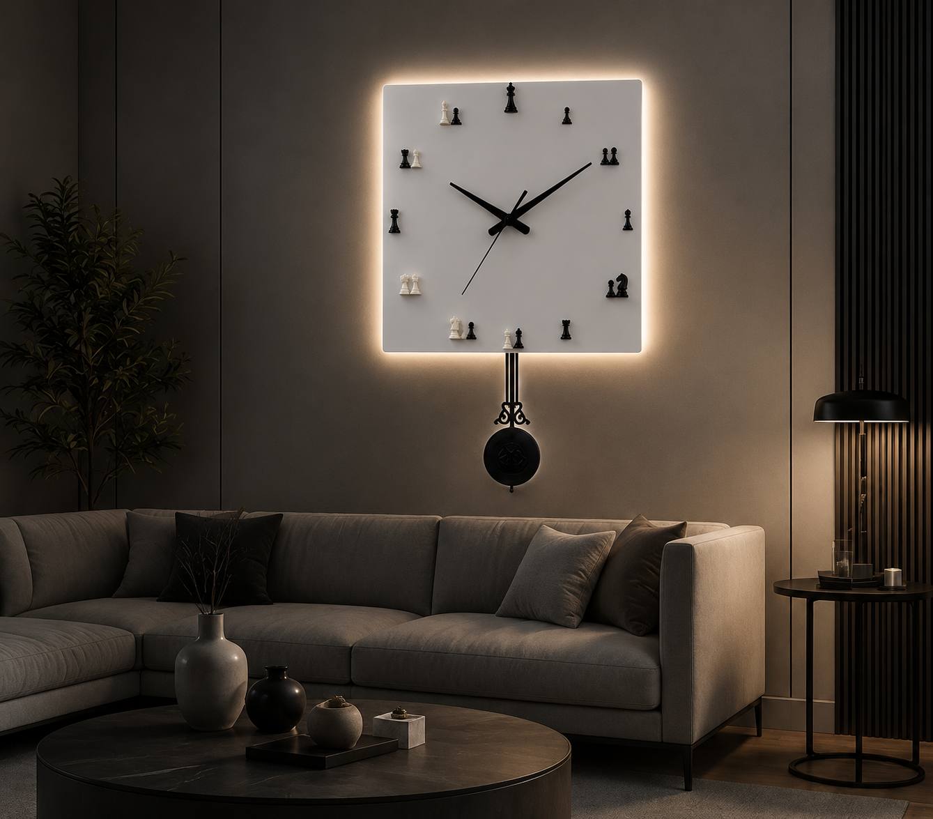CHESS TIME™ Luxury Chess Wall Clock