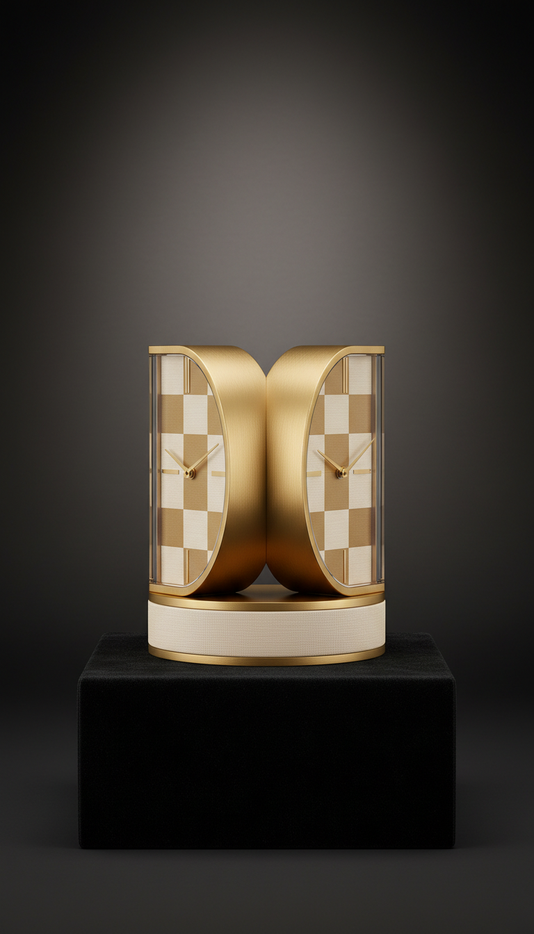 Horloge acier poli miroir
