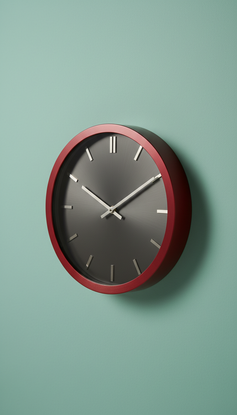 Horloge acier poli effet miroir