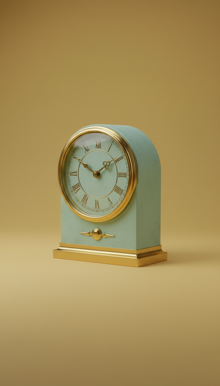 Horloge murale cristal saphir minimaliste
